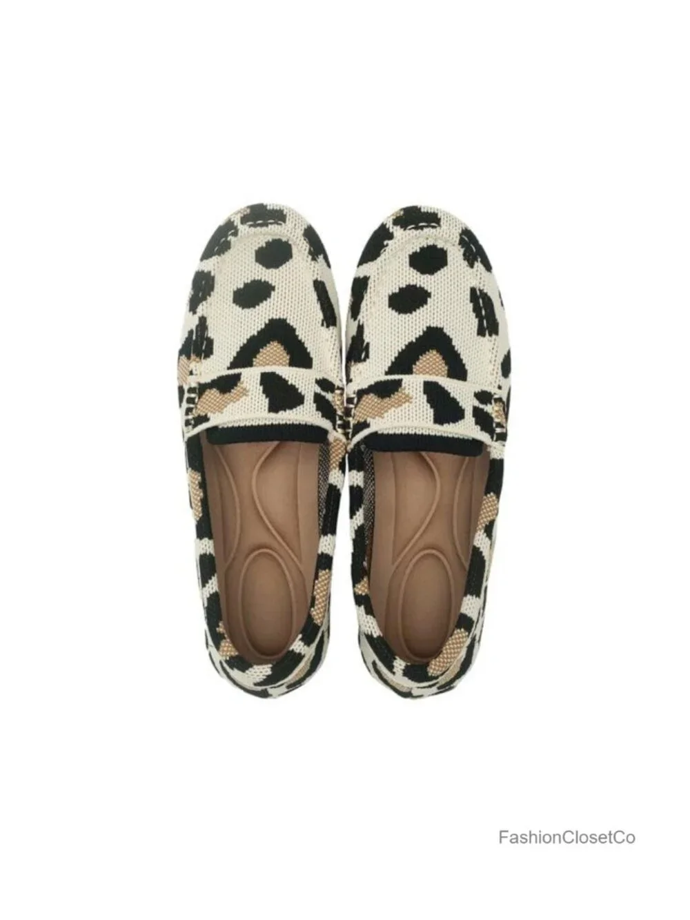 Women's Lightweight Knitted Loafers Comfortable Slip-On Flats Breathable Mesh